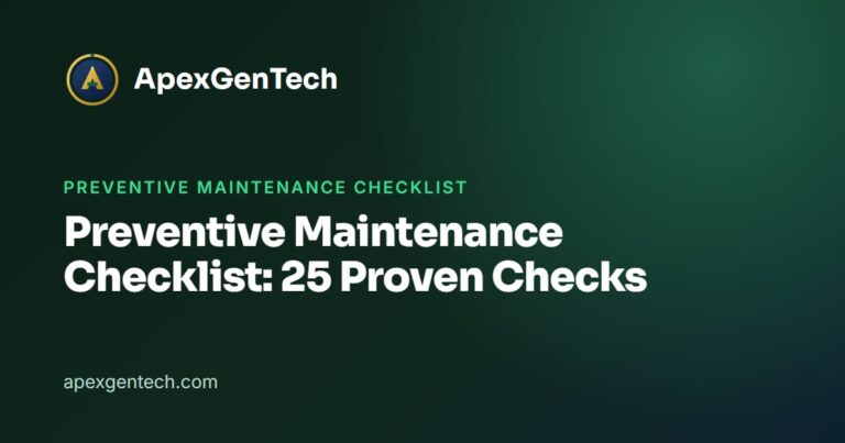 Preventive maintenance checklist: Preventive Maintenance Checklist: 25 Proven Checks